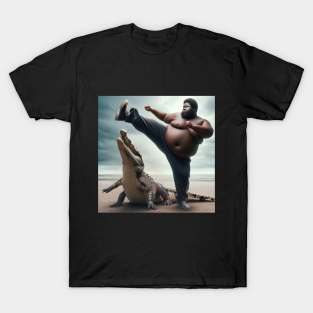 gat guy kicking the aligator T-Shirt